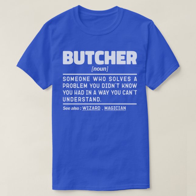 T-shirt Boucher Noun Définition Anniversaire Idée cadeau a (Design devant)