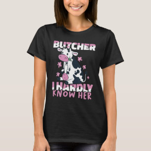 T-shirt Boucherie de viande Boucher Je la connais à peine