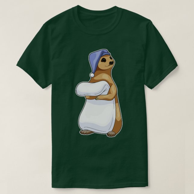T-shirt Bouchon de nuit Meerkat (Design devant)