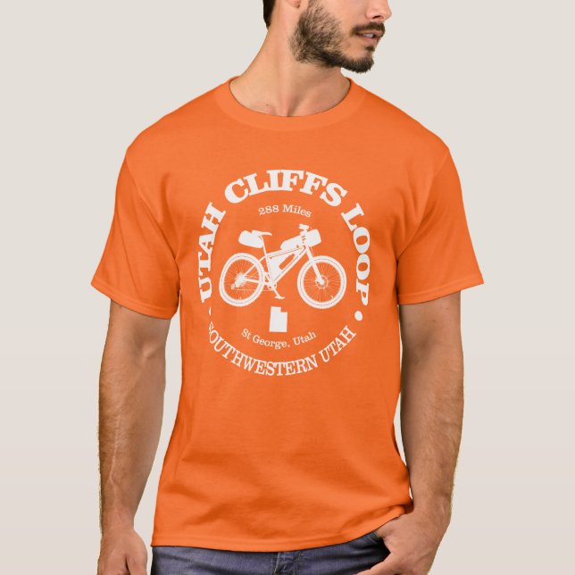 T-shirt Boucle des falaises d'Utah (cyclisme) (Devant)
