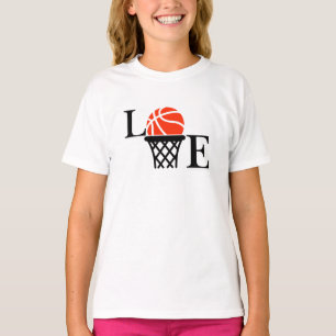T-shirt Boucles de basket-ball, Lecteur de basket-ball Cad