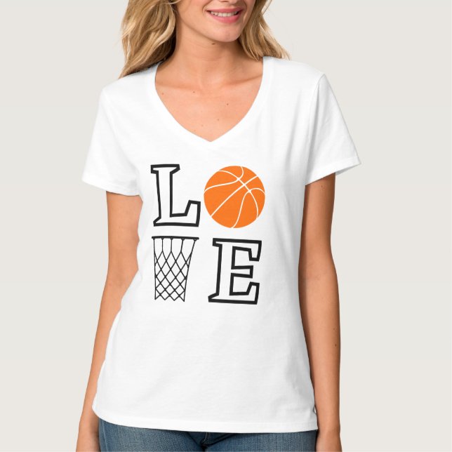 T-shirt Boucles de basket-ball, Lecteur de basket-ball Cad (Devant)