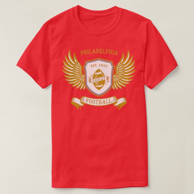 T-shirt Bouclier aigle et style ailes (Design devant)