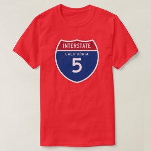 T-shirt Bouclier d'autoroute nationale de la Californie CA