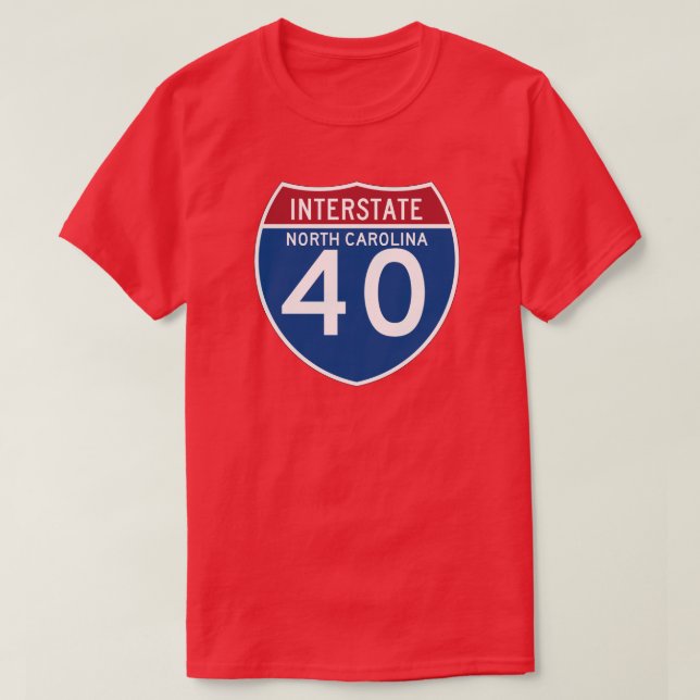 T-shirt Bouclier d'autoroute nationale de la Caroline du (Design devant)