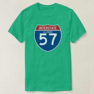 T-shirt Bouclier d'autoroute nationale de l'Illinois IL