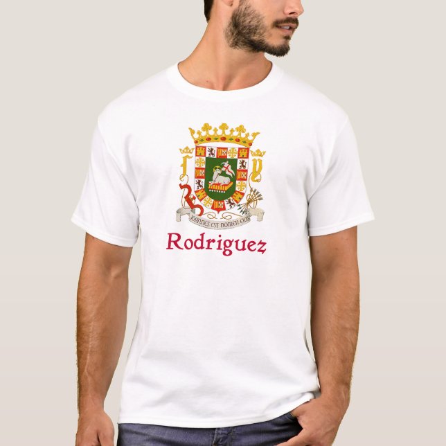 T-shirt Bouclier de Rodriguez Porto Rico (Devant)