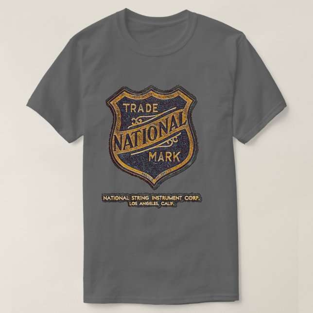 T-shirt Bouclier guitare vintage 1928 (Design devant)