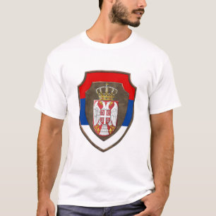 T-shirt Bouclier médiéval serbe Armoiries de la Serbie no