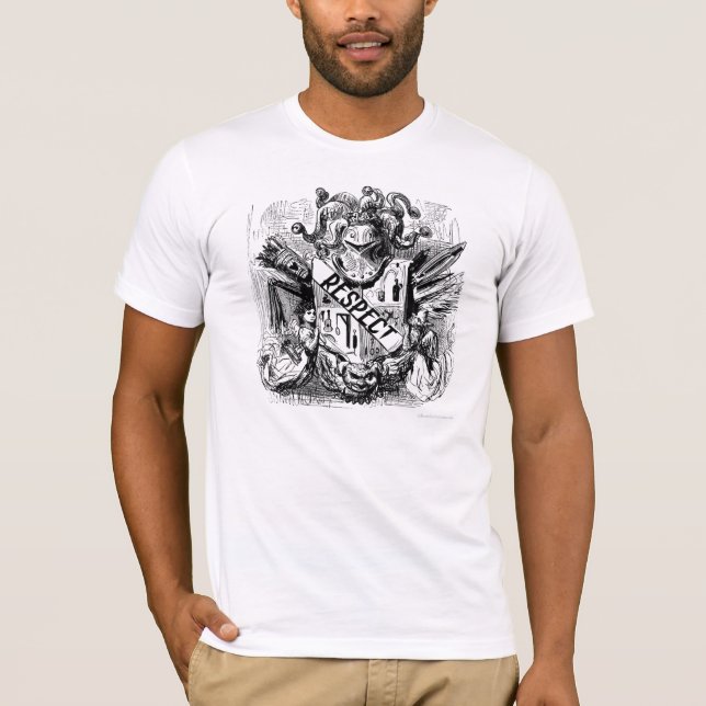T-shirt Bouclier noir Lion Tourbillonnant (Devant)