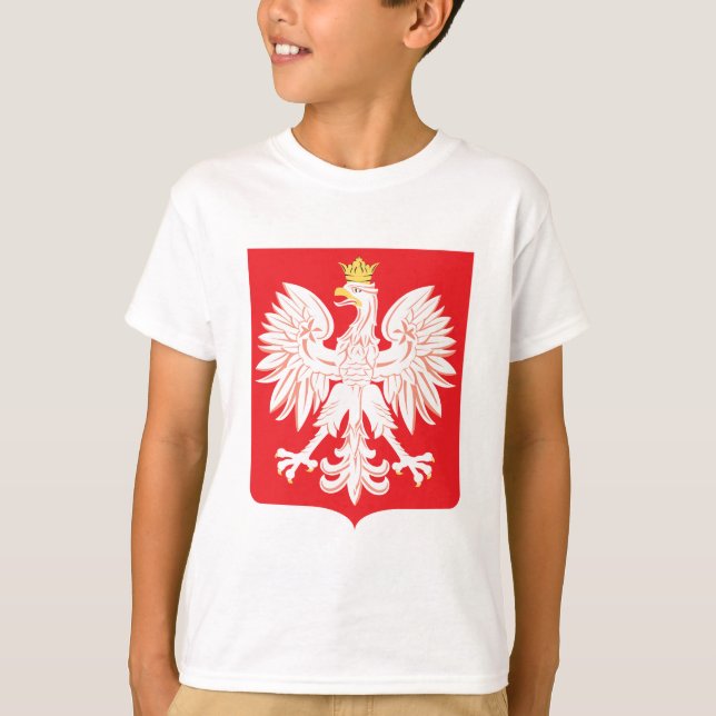 T-shirt Bouclier polonais de rouge d'Eagle (Devant)