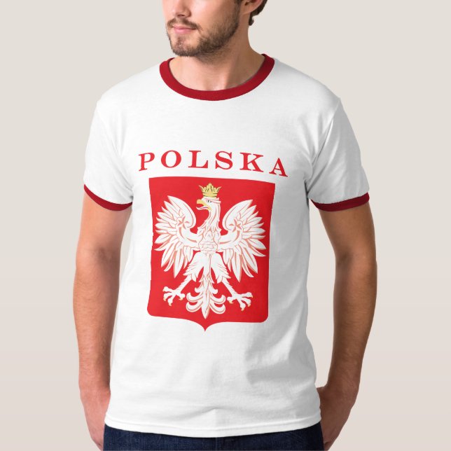T-shirt Bouclier rouge de l'aigle polska (Devant)