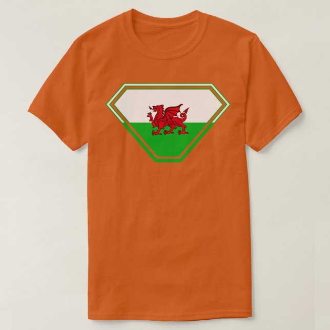 T-shirt Bouclier super-propulsé au Pays de Galles (Design devant)