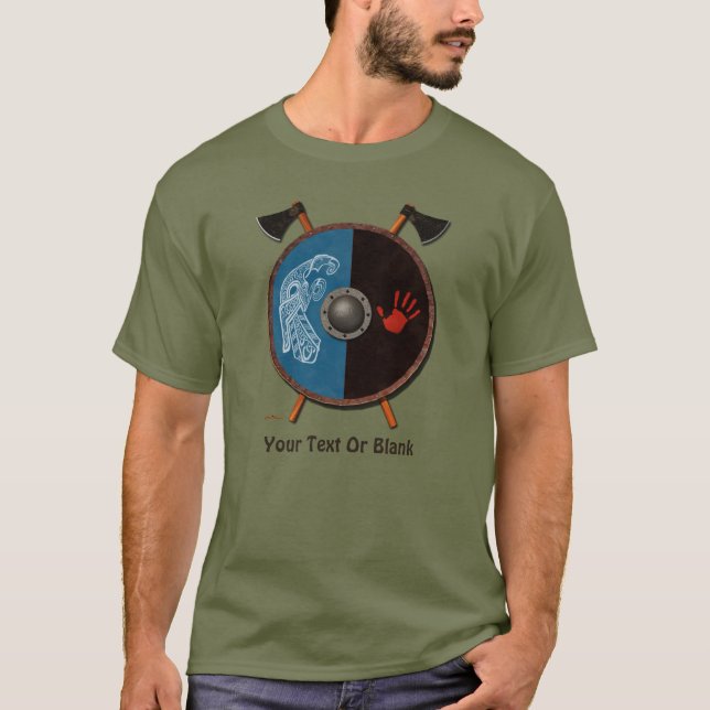 T-shirt Bouclier viking et axes (Devant)