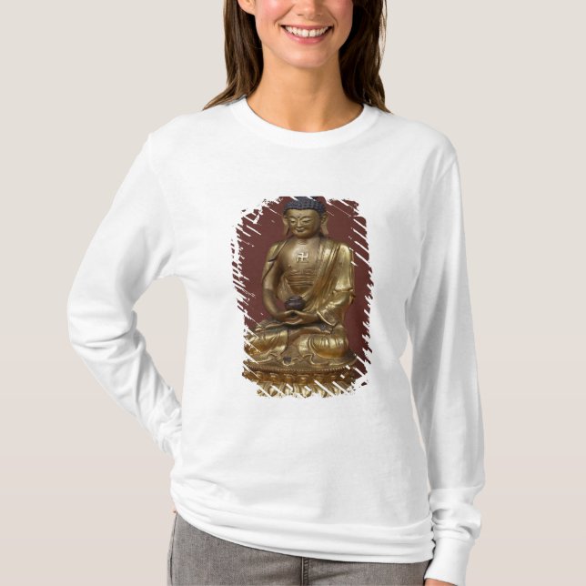 T-shirt Bouddha Amitayus assis dans la méditation (Devant)
