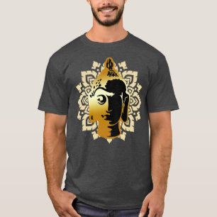 T-shirt Bouddha Chef de la statue Mandala Méditation Zen