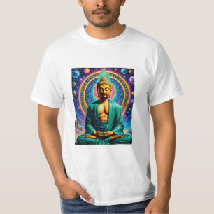 T-shirt Bouddha cosmique rayonnant Univers T chemise desig