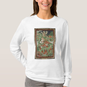 T-shirt Bouddha coupant une touffe des cheveux