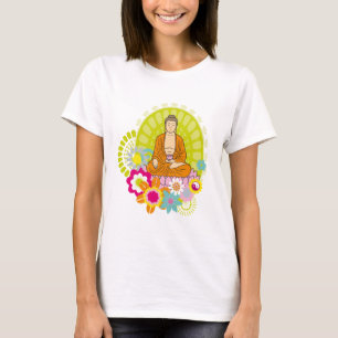 T-shirt Bouddha dans les fleurs de printemps