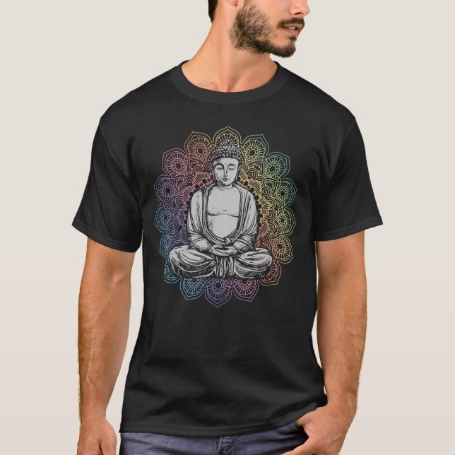 T-shirt Bouddha Mandala Yoga Bouddhisme spirituel (Devant)
