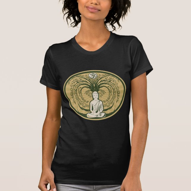 T-shirt Bouddha sous l'arbre de Bodhi (Devant)