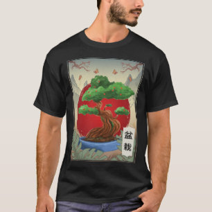 T-shirt Bouddhisme de bonsaï arbre Papillon naturel japona