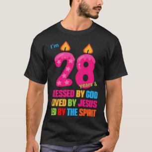 T-shirt Bougie d'anniversaire mignonne bénie par Dieu pend