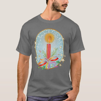 T-shirt bougie de Noël rouge pour Noël dans le cadre gi