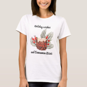 T-shirt Bougie de voeux de vacances et de baisers de canne