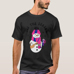 T-shirt Bougie Snowman Chemise Femmes Enfants C'Est La Cou