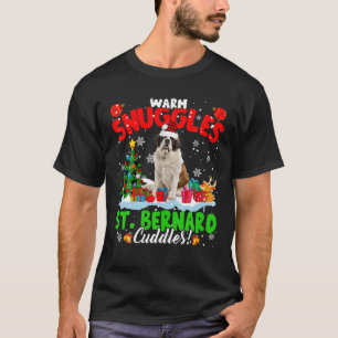 T-shirt Bougies chaudes St. Bernard Bouddles Xmas Arbre Pl