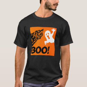 T-shirt Bouh ! Poulet drôle caché de Halloween effrayant