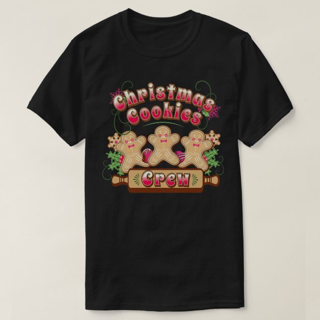 T-shirt Boulangerie de cuisine de l'équipage de Noël (Design devant)