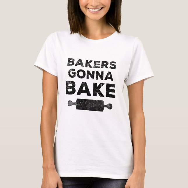 T-shirt Boulangers allant faire la chemise cuire au four (Devant)