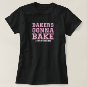 T-shirt Boulangers allant faire - la copie rose