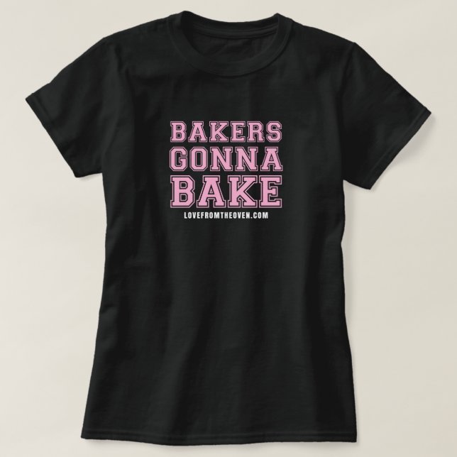 T-shirt Boulangers allant faire - la copie rose (Design devant)