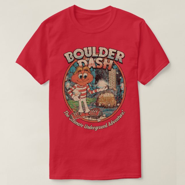 T-shirt Boulder Dash Ultimate Underground Adventure 1984 (Design devant)