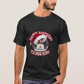 T-shirt Boule à neige Joyeux anniversaire Roi Jésus-Christ