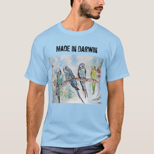 T-shirt Boule Bugie Budgerigar Fabriquée À Darwin T Shirt (Devant)