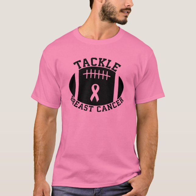 T-shirt Boule d'attaque rose, sensibilisation au cancer du (Devant)