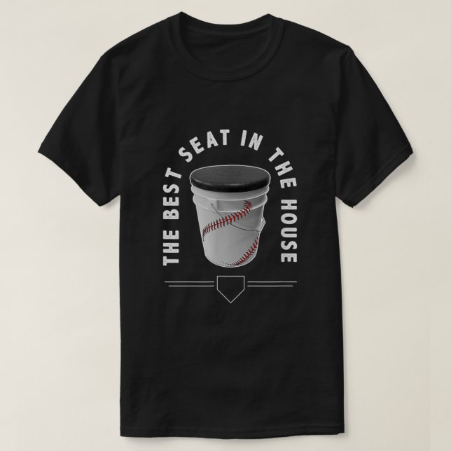 T-shirt Boule de baseball Le meilleur siège dans la maison (Design devant)