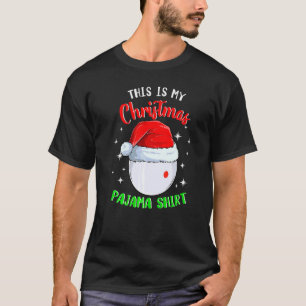 T-shirt Boule de billard Ceci est mon pyjama de Noël  