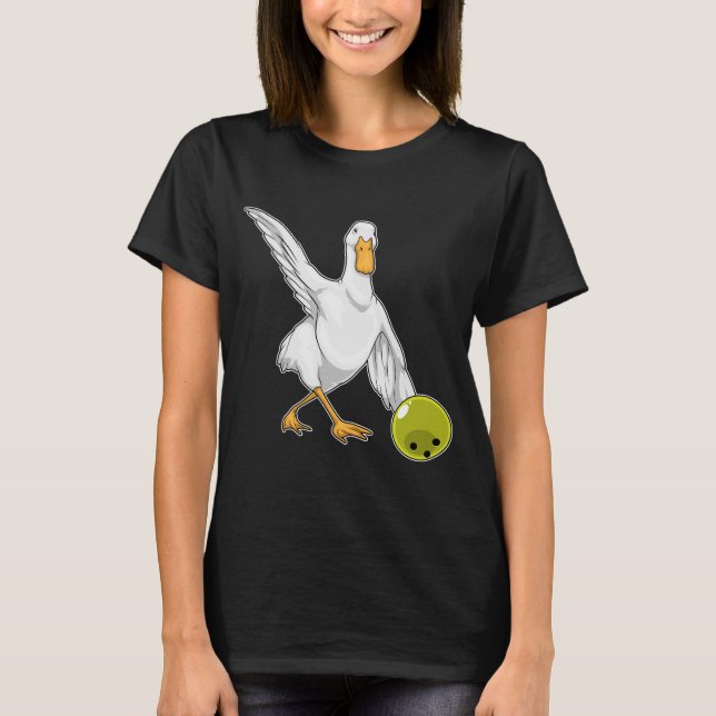 T-shirt Boule de Bowling de canard (Devant)