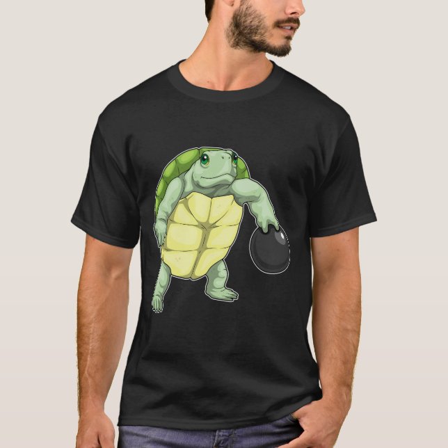 T-shirt Boule de bowling de tortue (Devant)
