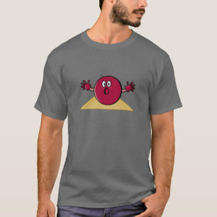 T-shirt boule de bowling drôle effrayée descendant l'allée