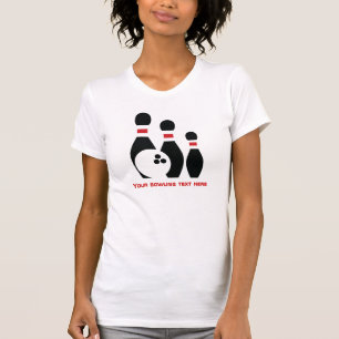 T-shirt Boule de bowling et broches personnalisées