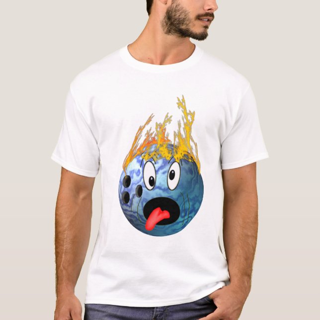 T-shirt Boule de bowling flamboyante folle (Devant)
