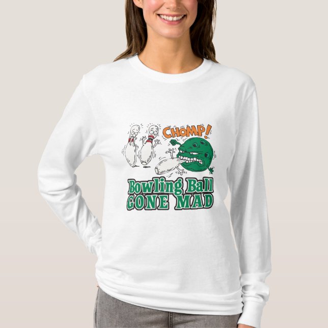 T-shirt boule de bowling folle (Devant)