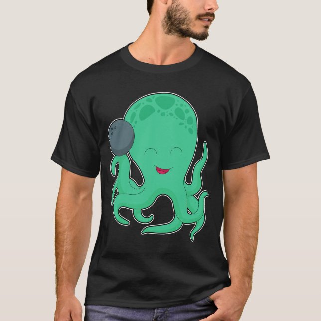 T-shirt Boule de Bowling Octopus (Devant)