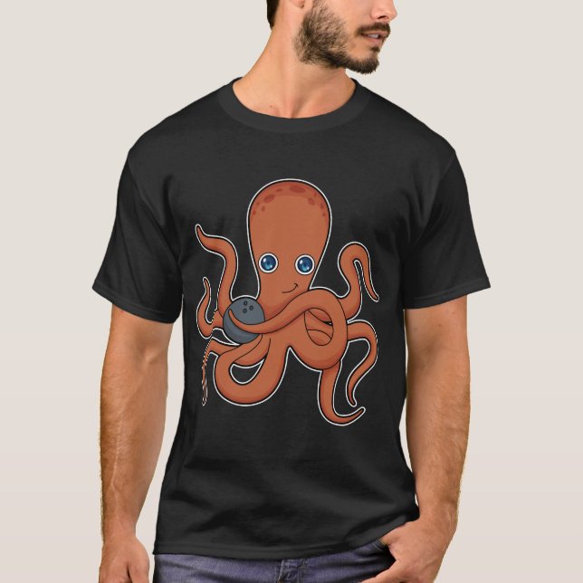 T-shirt Boule de Bowling Octopus (Devant)